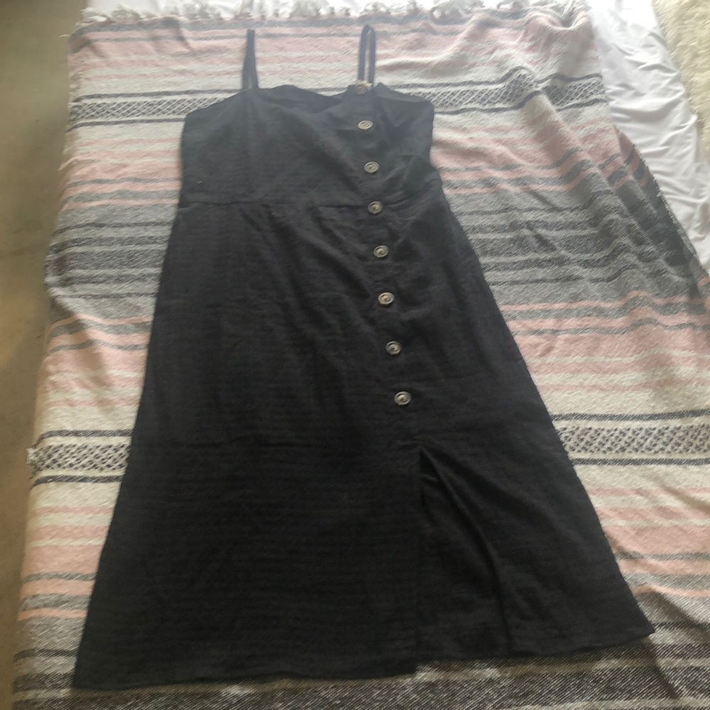 Black, button down dress.